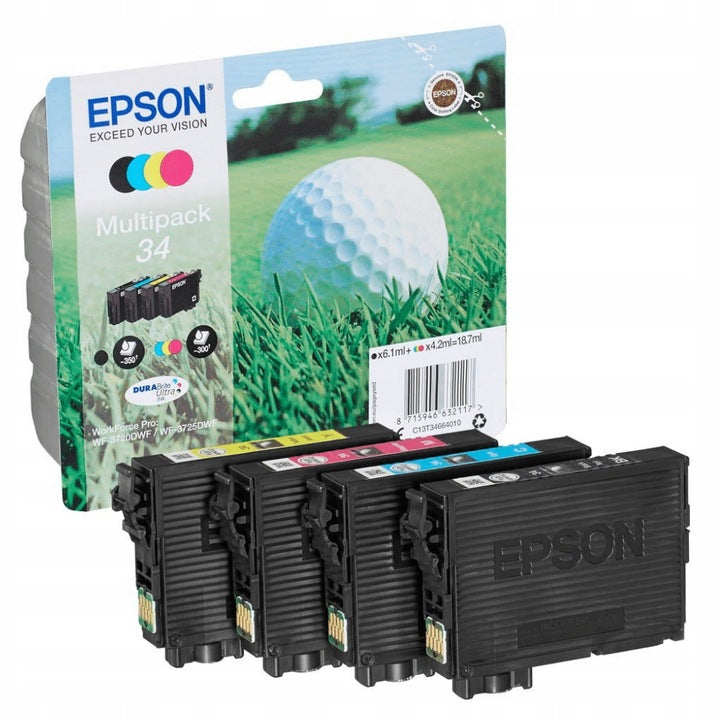 Epson 34 C13T34664010 original Ink Set CMYK WF-3720DWF / WF-3725DWF Packaging status original