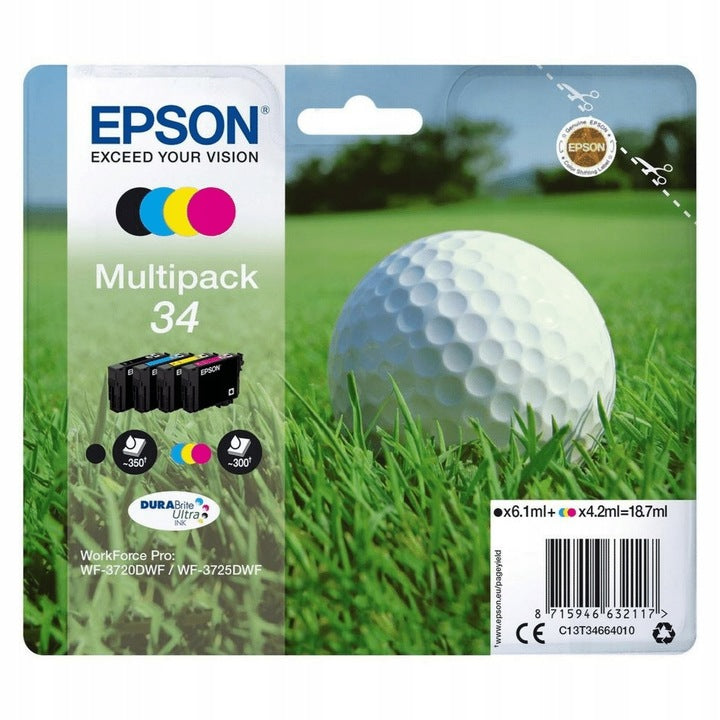 Epson 34 C13T34664010 original Ink Set CMYK WF-3720DWF / WF-3725DWF
