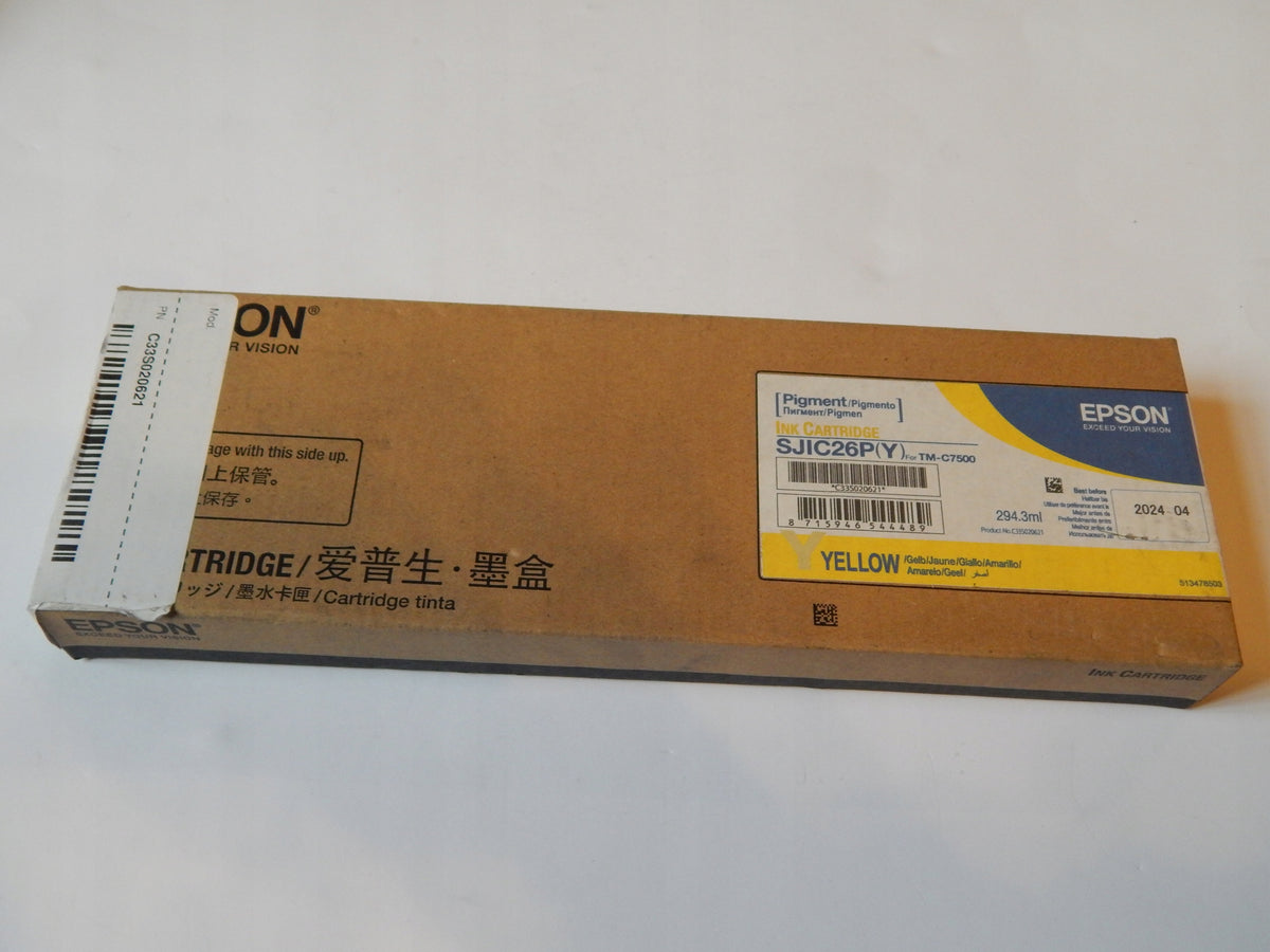 Epson SJIC26P(Y) Yellow,ColorWorks C7500