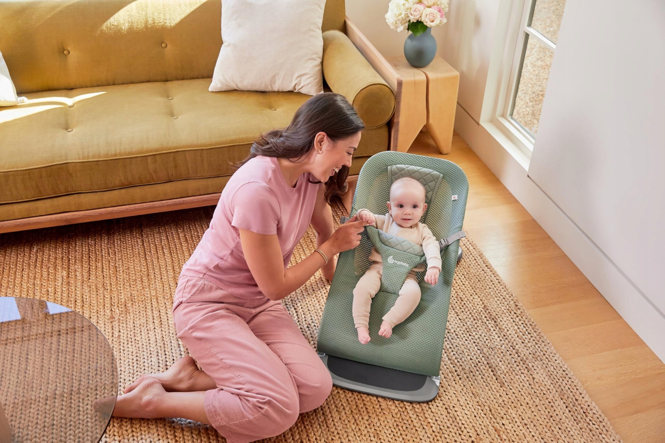 Ergobaby 3-in-1 Evolve Bouncer Mesh, Ergonomic Manufacturer code EVLBNCSGGRNMSH