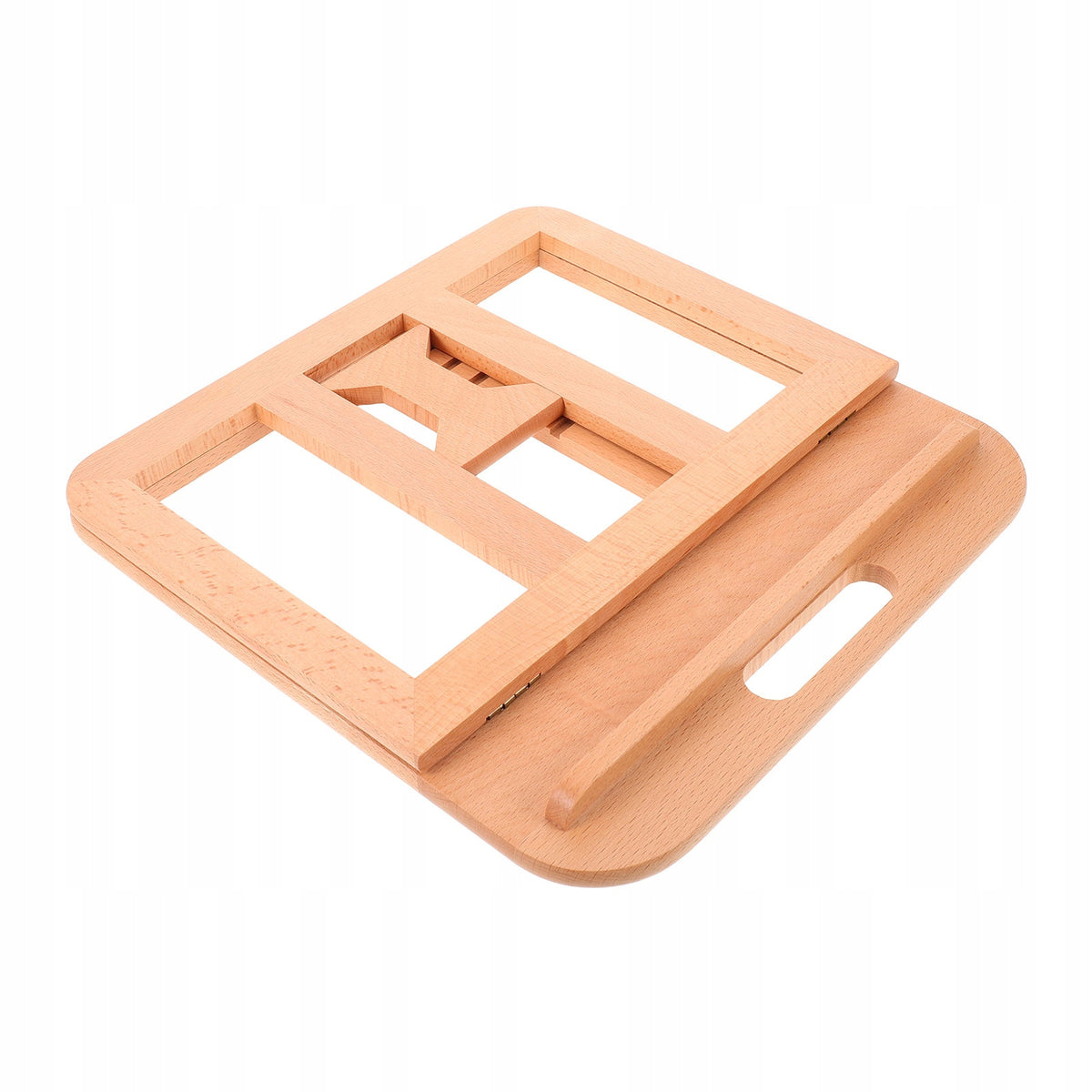 Ergonomic Adjustable Wooden Laptop Riser with 6-Level Ventilated Stand
