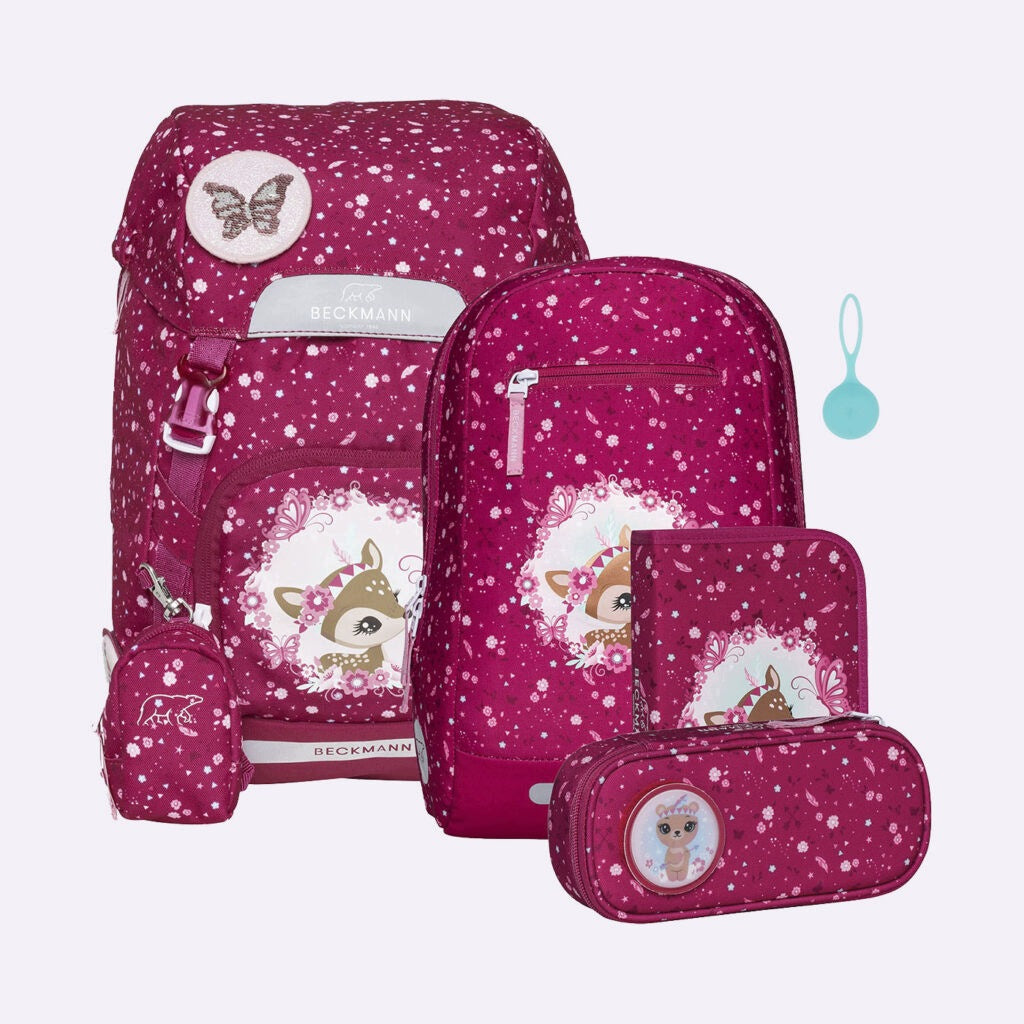 Ergonomic Backpack, Classic 6-Piece Set, Forest Deer Red