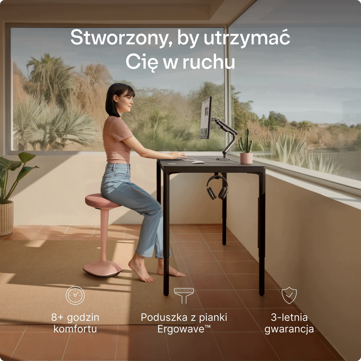 Ergonomic Balancing Stool Pink Packaging status original