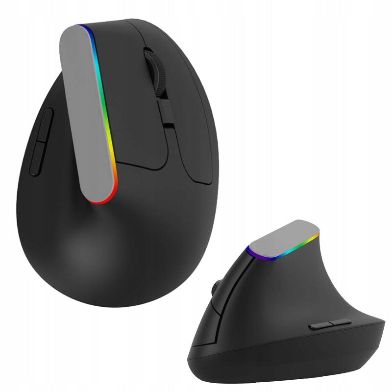 Ergonomic Bluetooth RGB USB-C 1600 DPI Wireless Vertical Mouse
