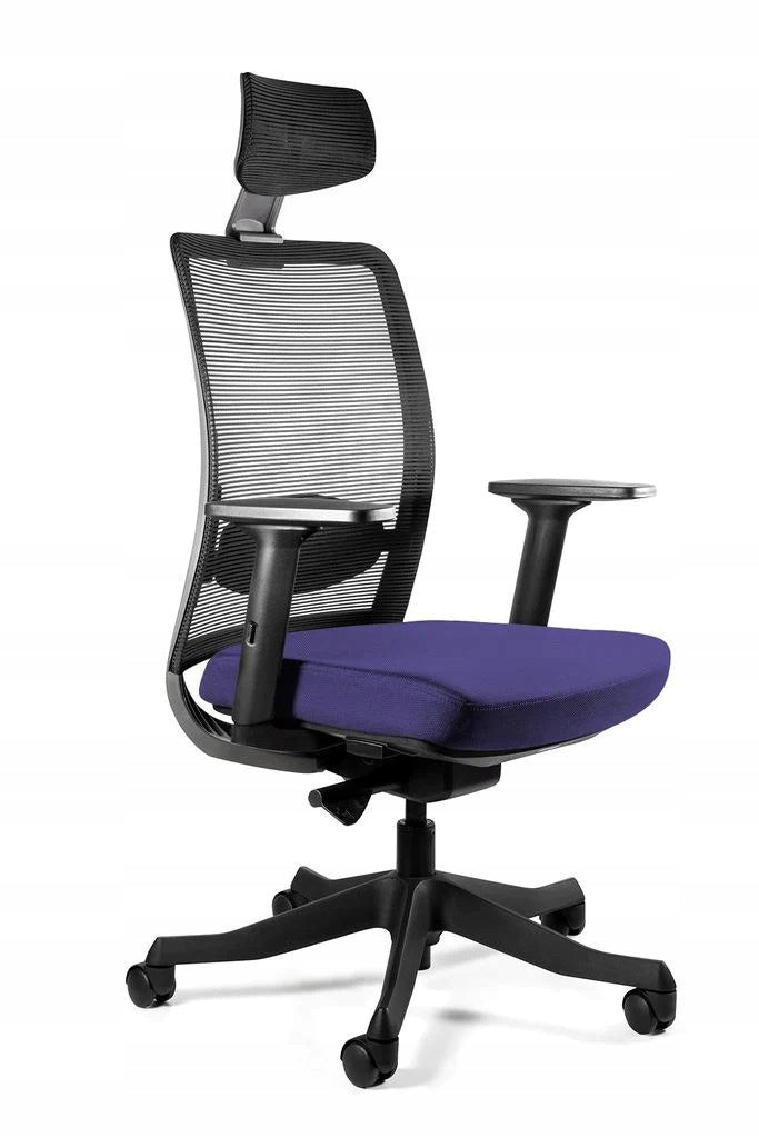Ergonomic Chair ANGGUN Navy Blue Office Swivel Mesh Brand Unique