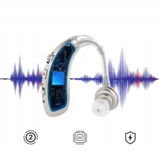 Ergonomic Digital Hearing Aid, Rechargeable Sound Amplifier Medical device no