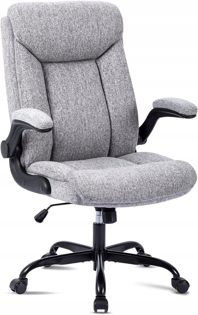 Ergonomic Height Adjustable Swivel Chair Grey for Office and Home