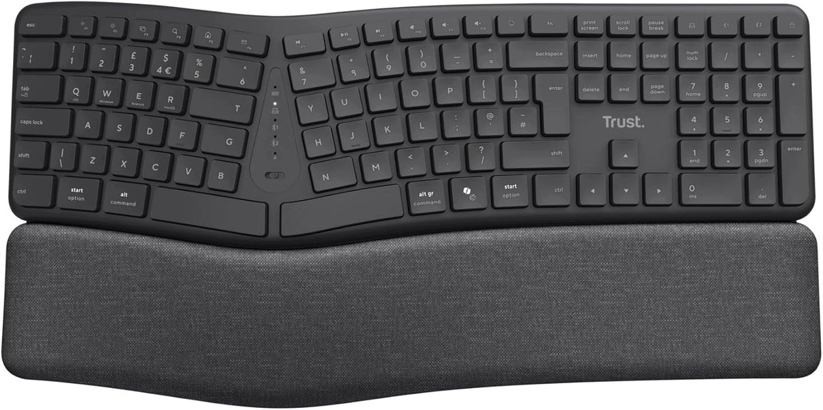 Ergonomic Keyboard Wireless Bluetooth USB-C QWERTZ Trust Manufacturer code Trust Arvia Ergonomiczna QWERTZ Bluetooth