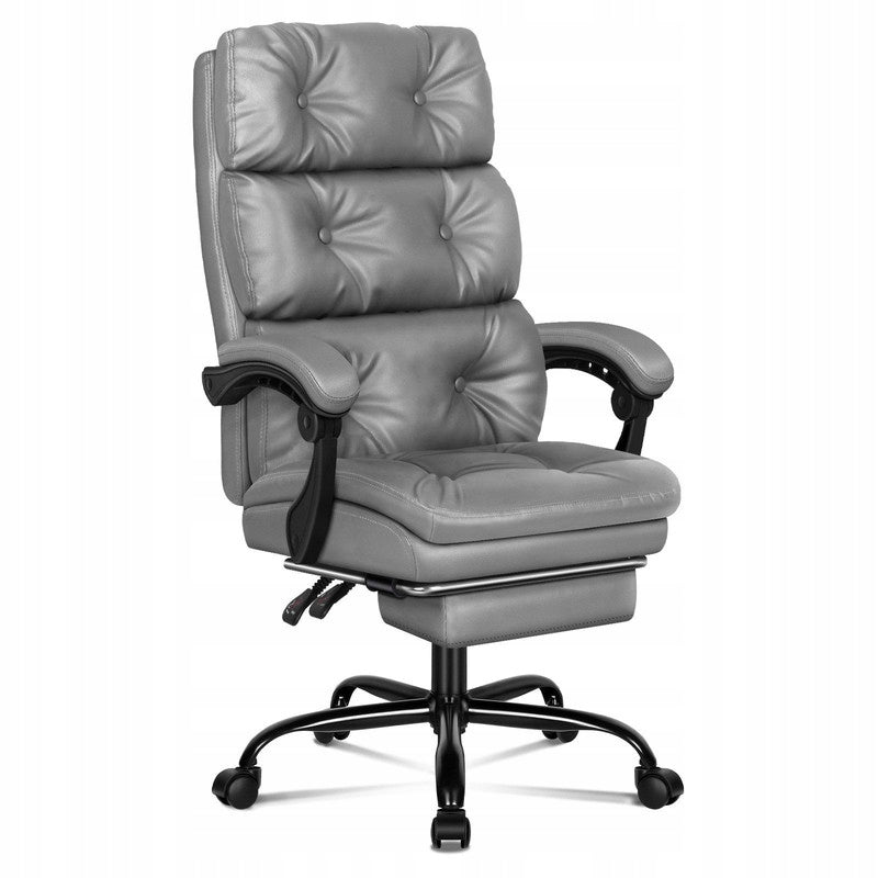 Ergonomic Office Chair, Adjustable Height, 90°-150° Recline, Gray