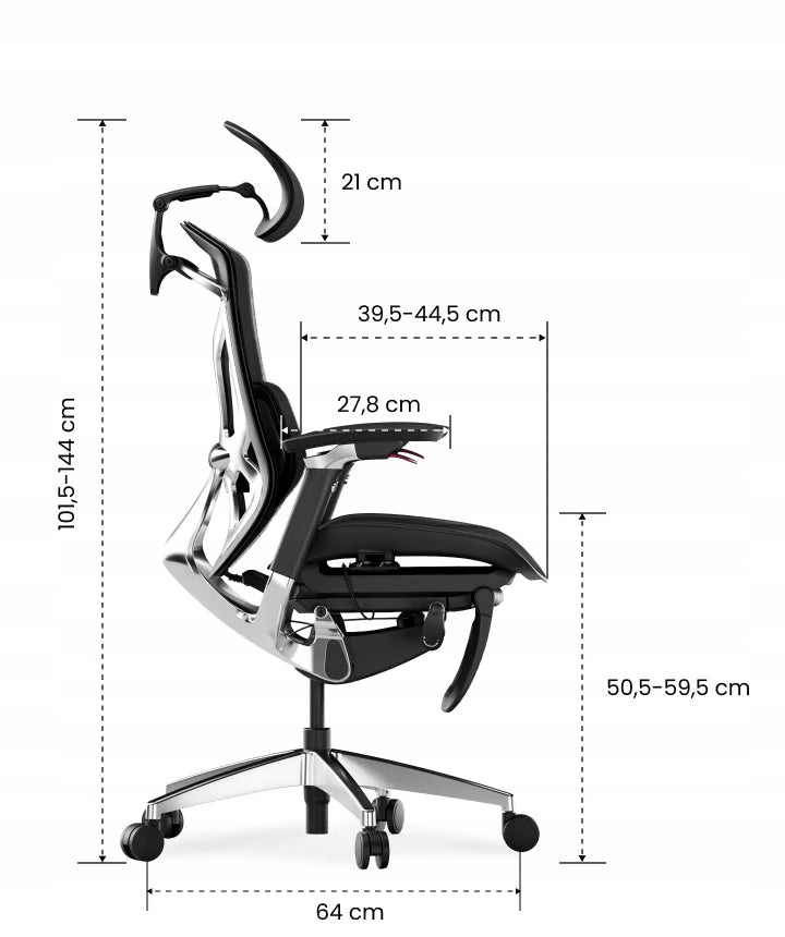 Ergonomic Office Chair Flexispot Apollo 4D Footrest Headrest Black Manufacturer code APOLLO-BB-M2