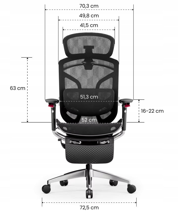 Ergonomic Office Chair Flexispot Apollo 4D Footrest Headrest Black Packaging status original