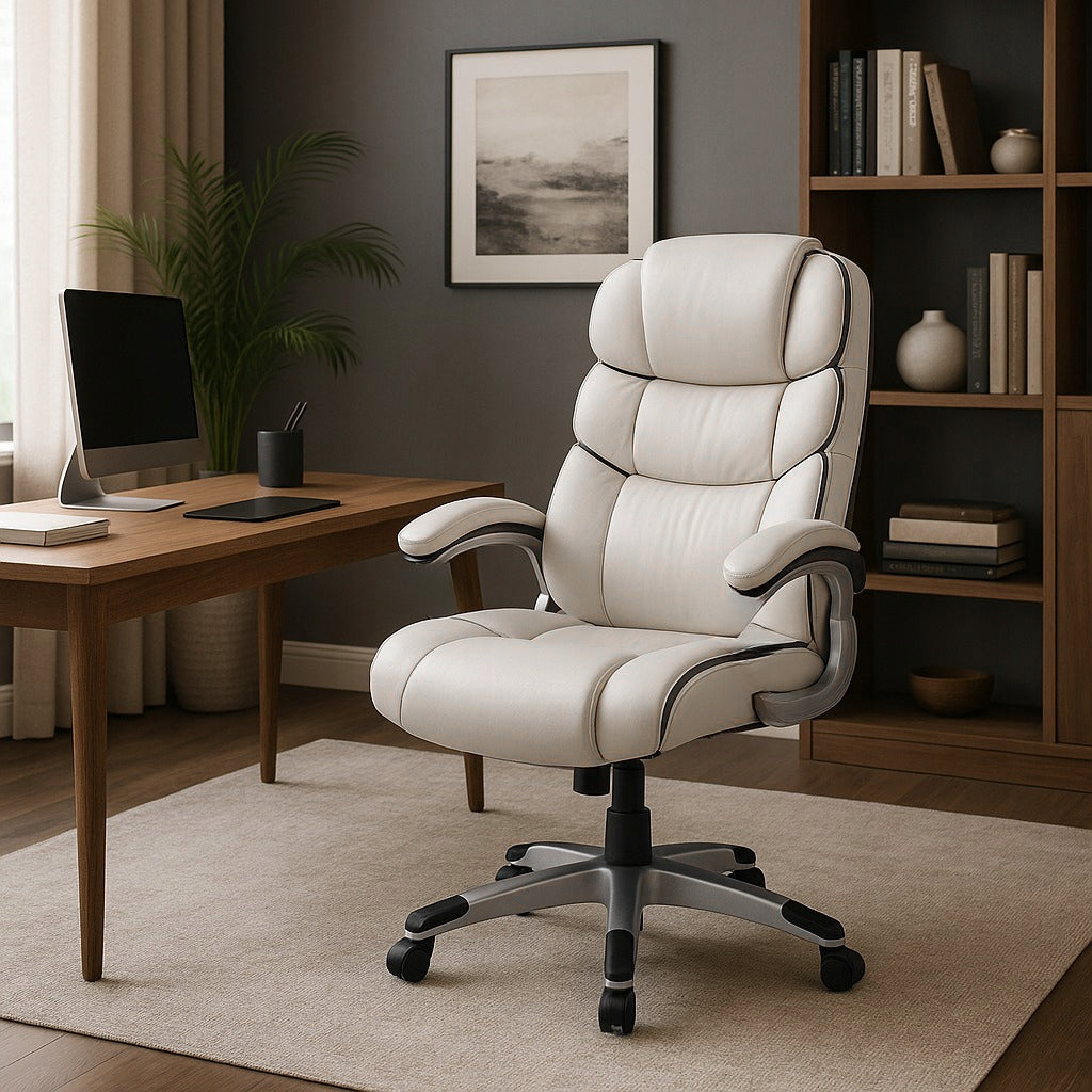 Ergonomic Office Chair Rotating Computer Chair White LIVERPOOL Packaging status original
