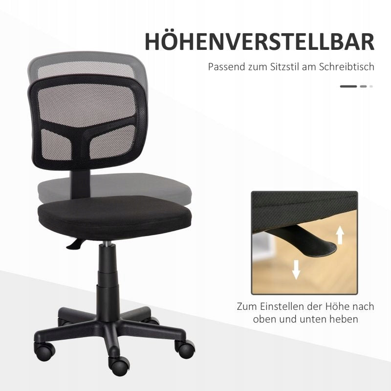 Ergonomic Office Chair, Swivel, Black Furniture depth 48 cm