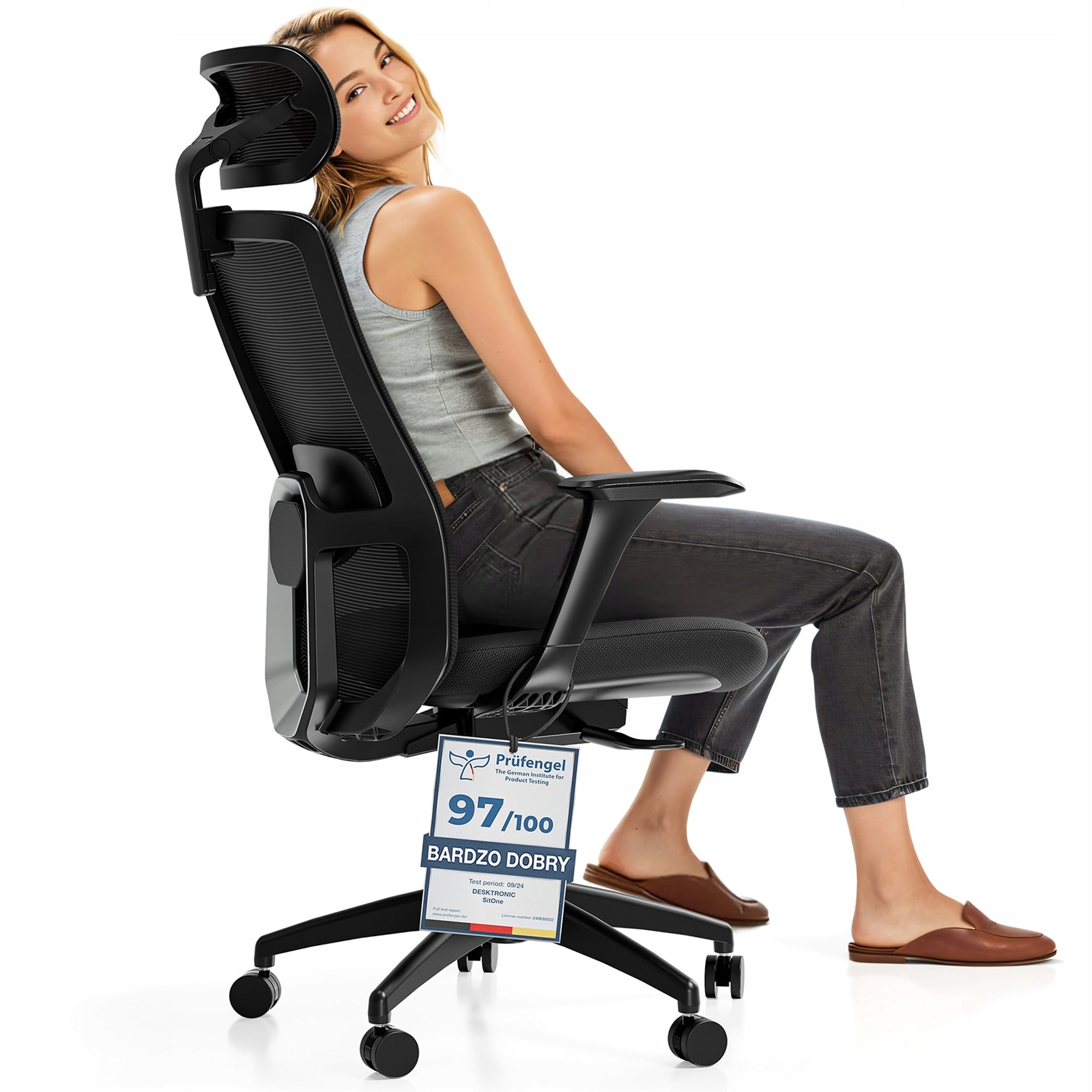 Ergonomic Office Chair Swivel Chair SitOne Black