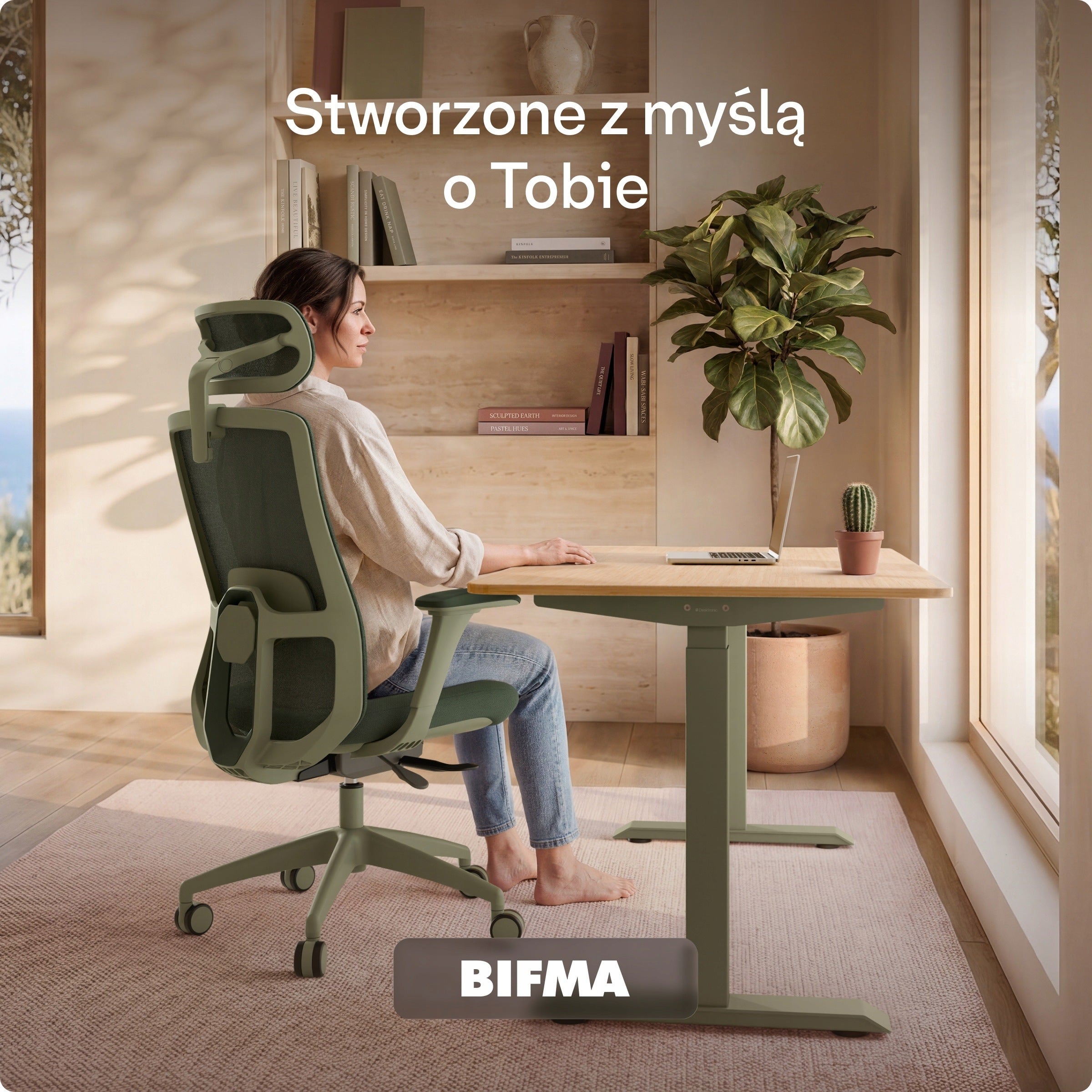 Ergonomic Office Chair Swivel Chair SitOne Green Packaging status original