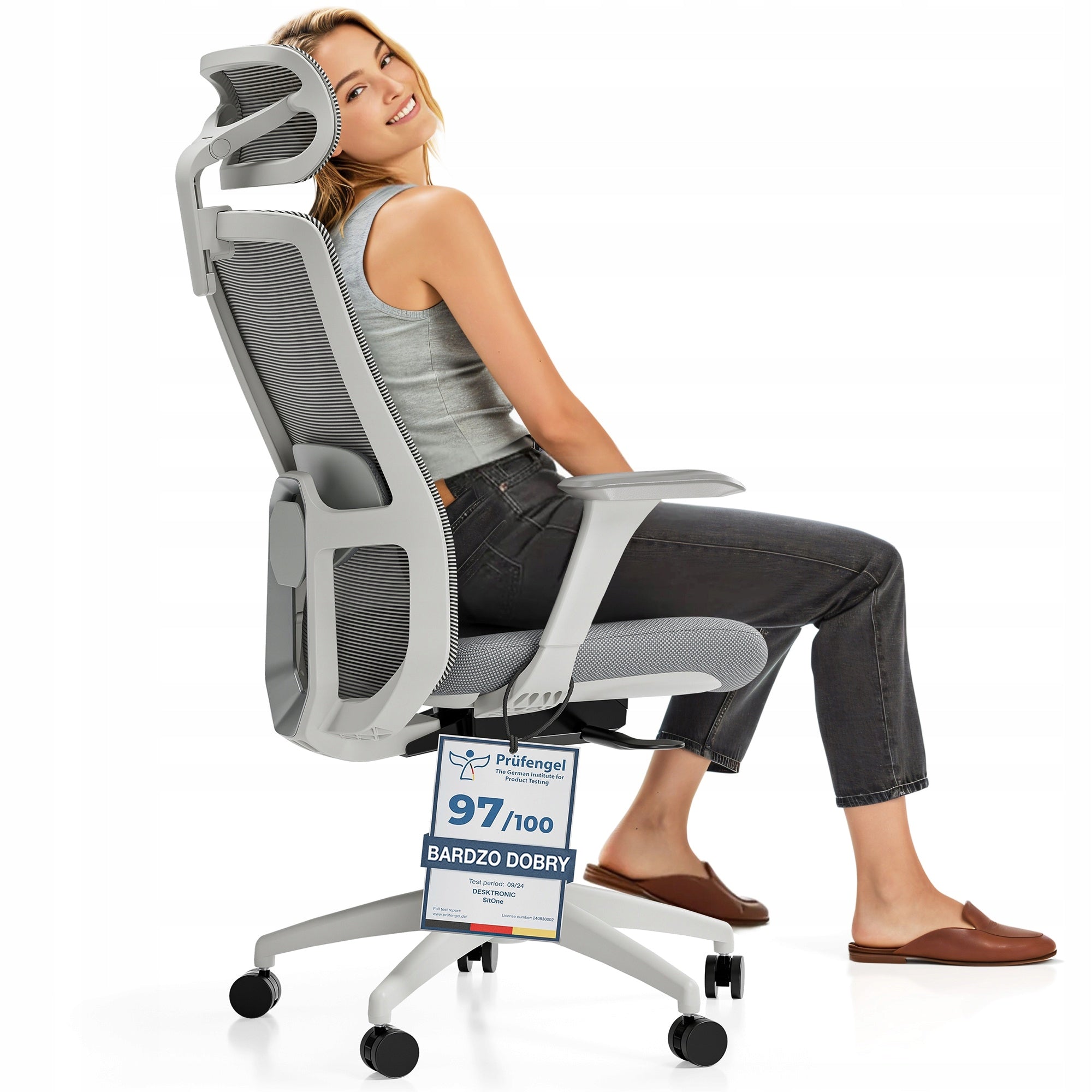 Ergonomic Office Chair Swivel Chair SitOne Grey