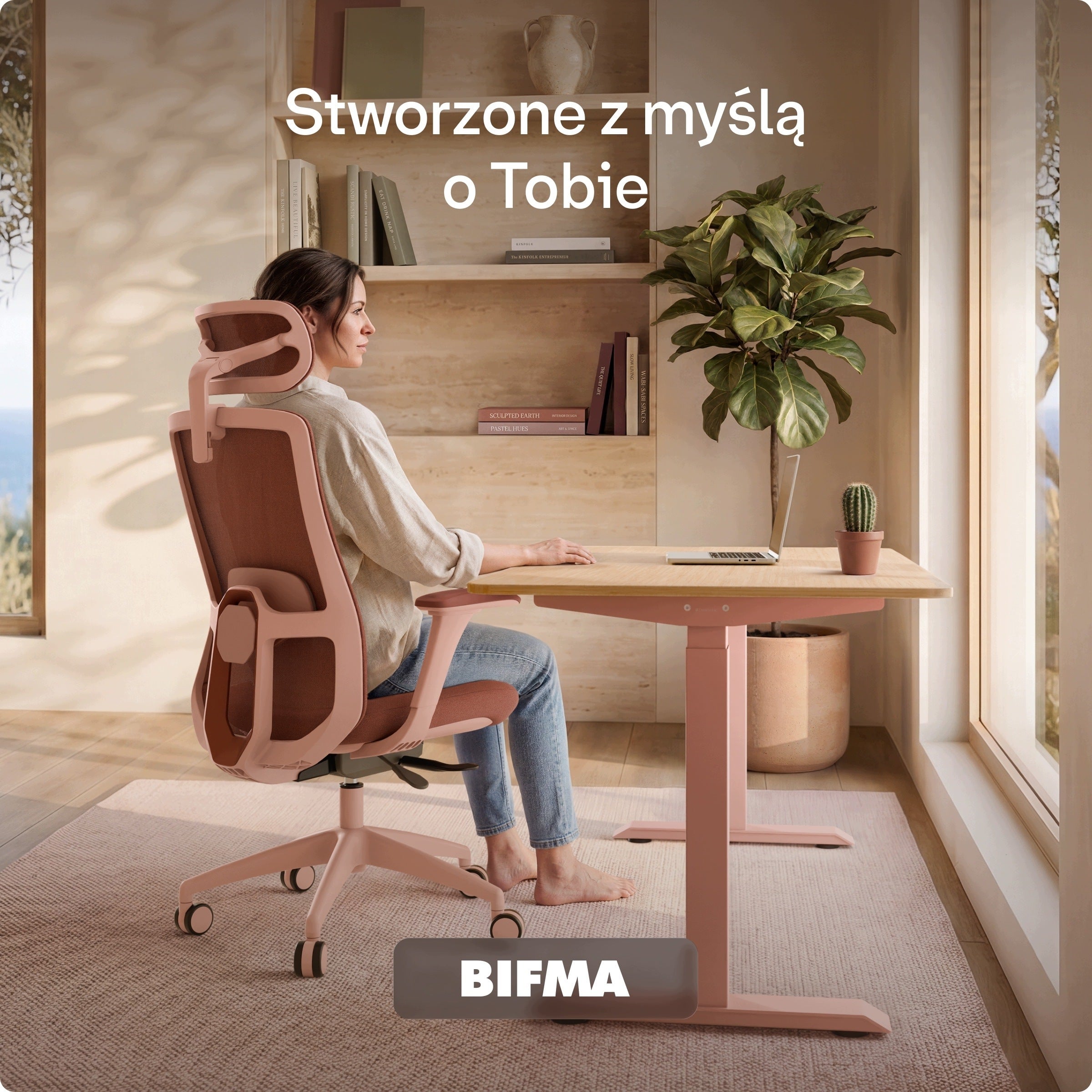 Ergonomic Office Chair Swivel Chair SitOne Pink Packaging status original