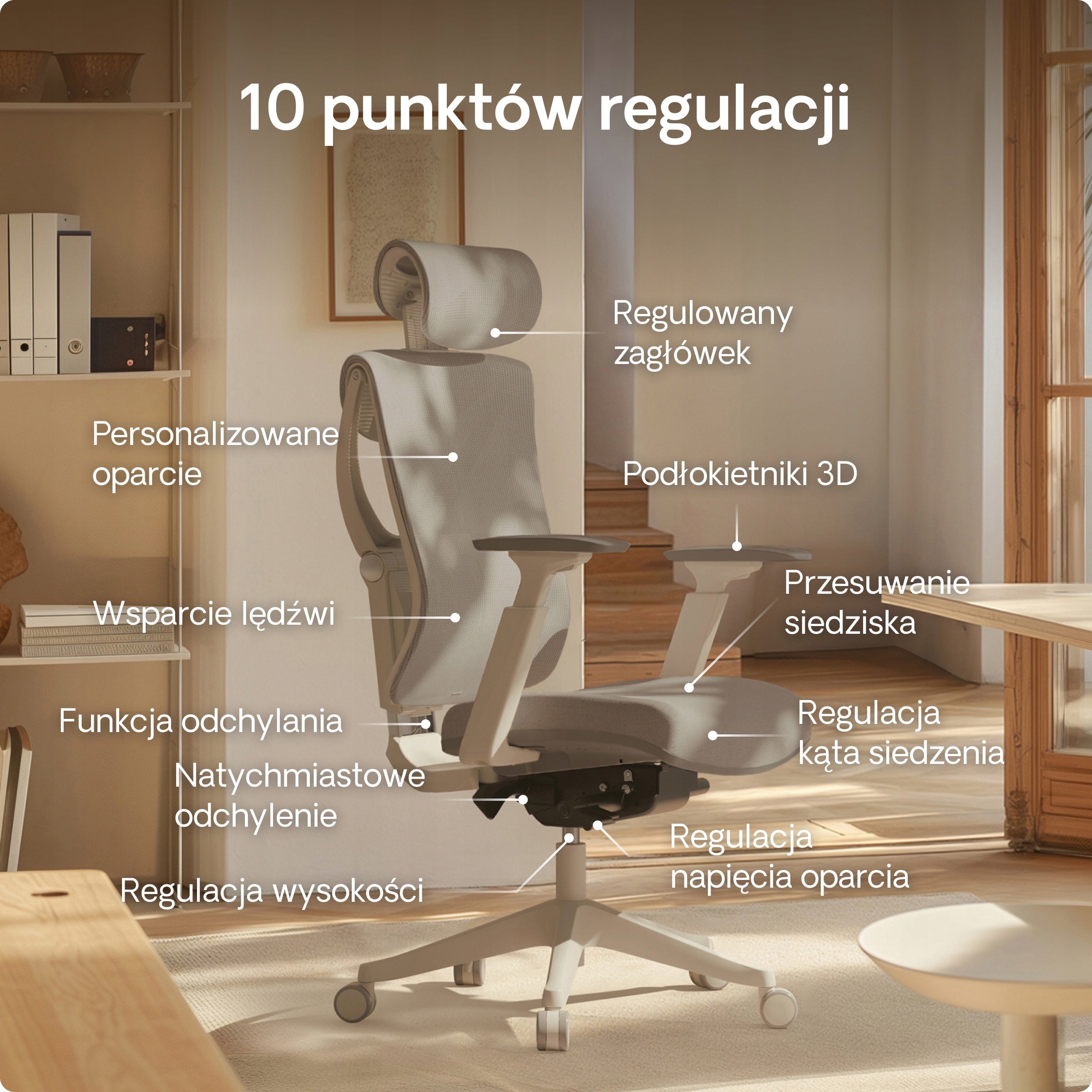 Ergonomic Office Chair Swivel Chair SitPro Grey Medical device no