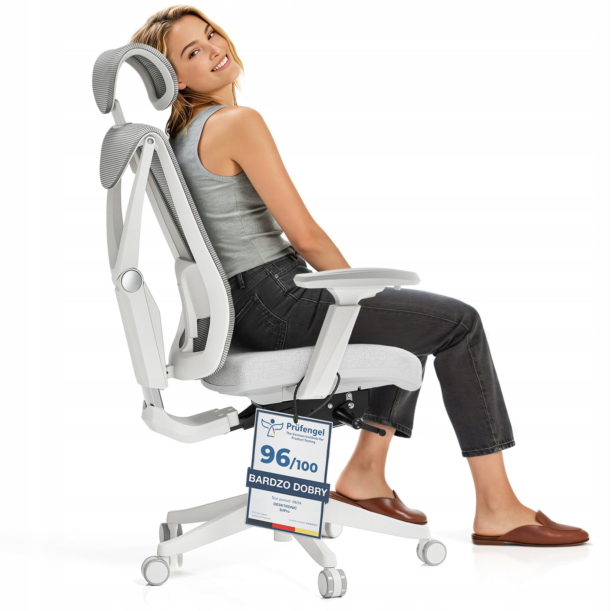 Ergonomic Office Chair Swivel Chair SitPro Grey