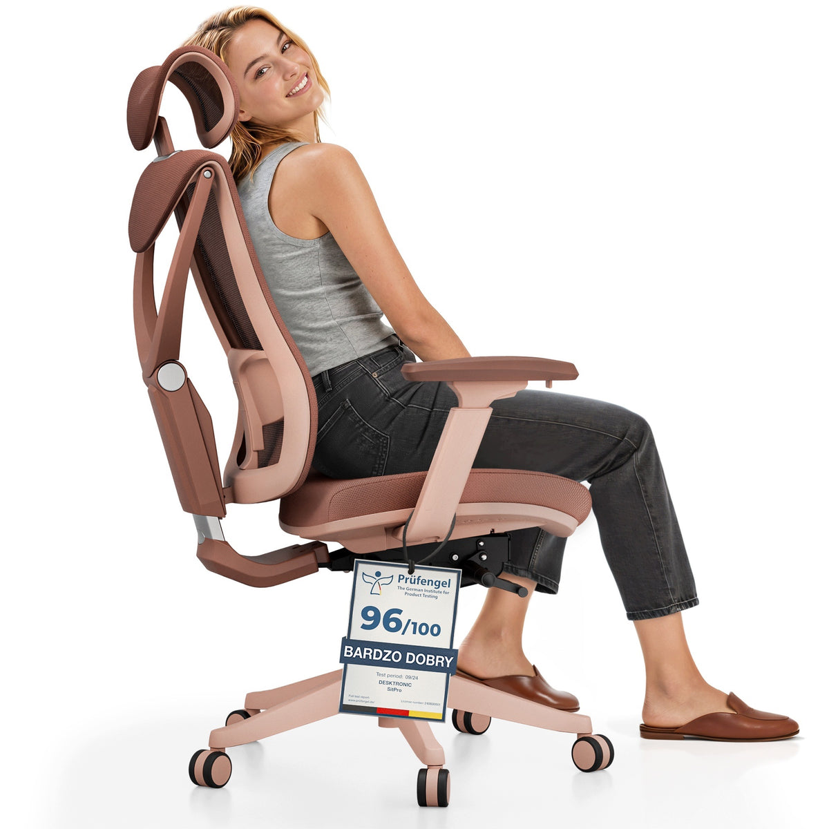 Ergonomic Office Chair Swivel Chair SitPro Pink