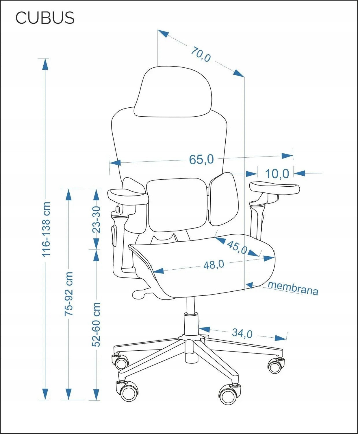 Ergonomic Office Chair With Mesh Armrests 5D CUBUS Black Halmar Brand Halmar