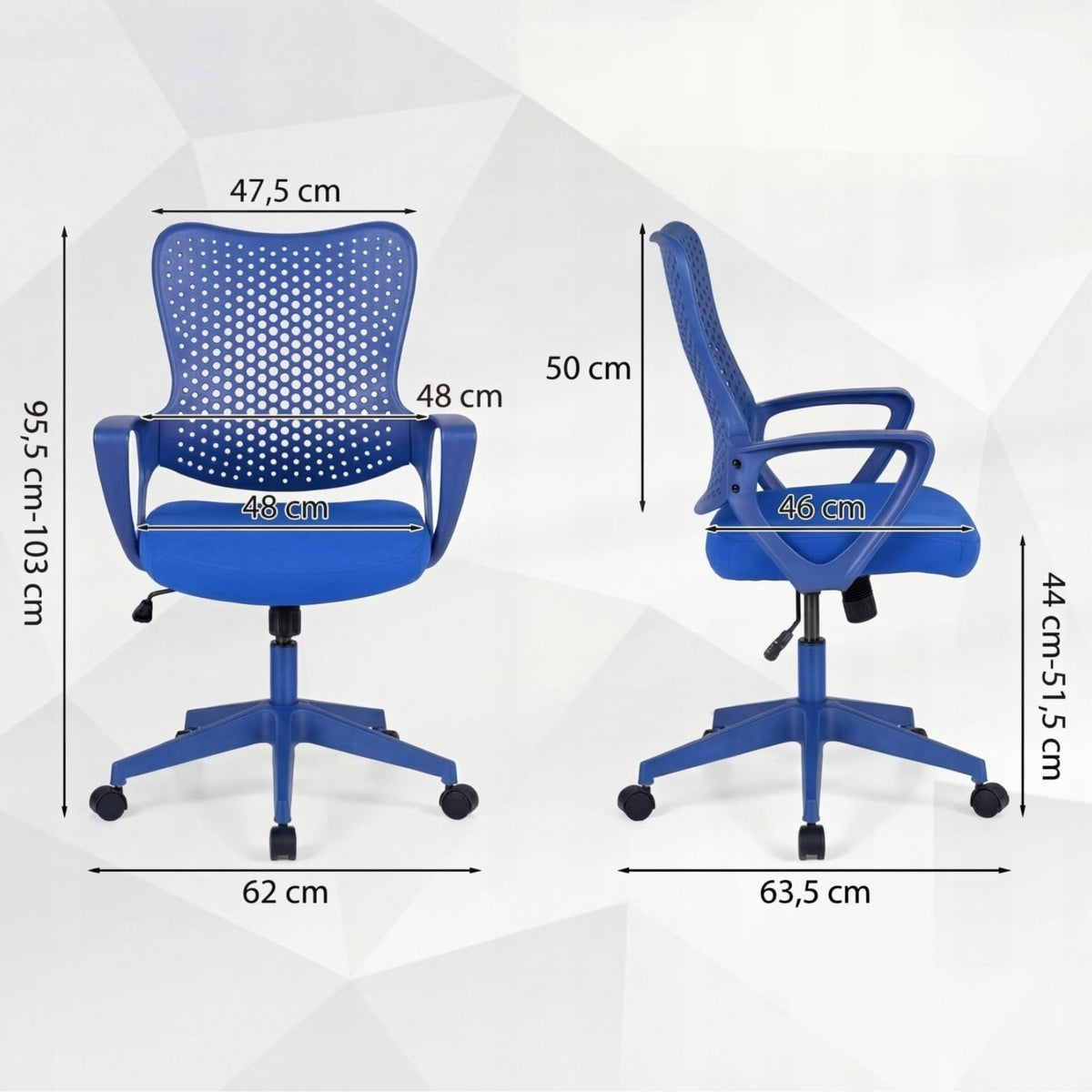 Ergonomic Office Chair with Mesh Backrest Blue Chair Medical device no