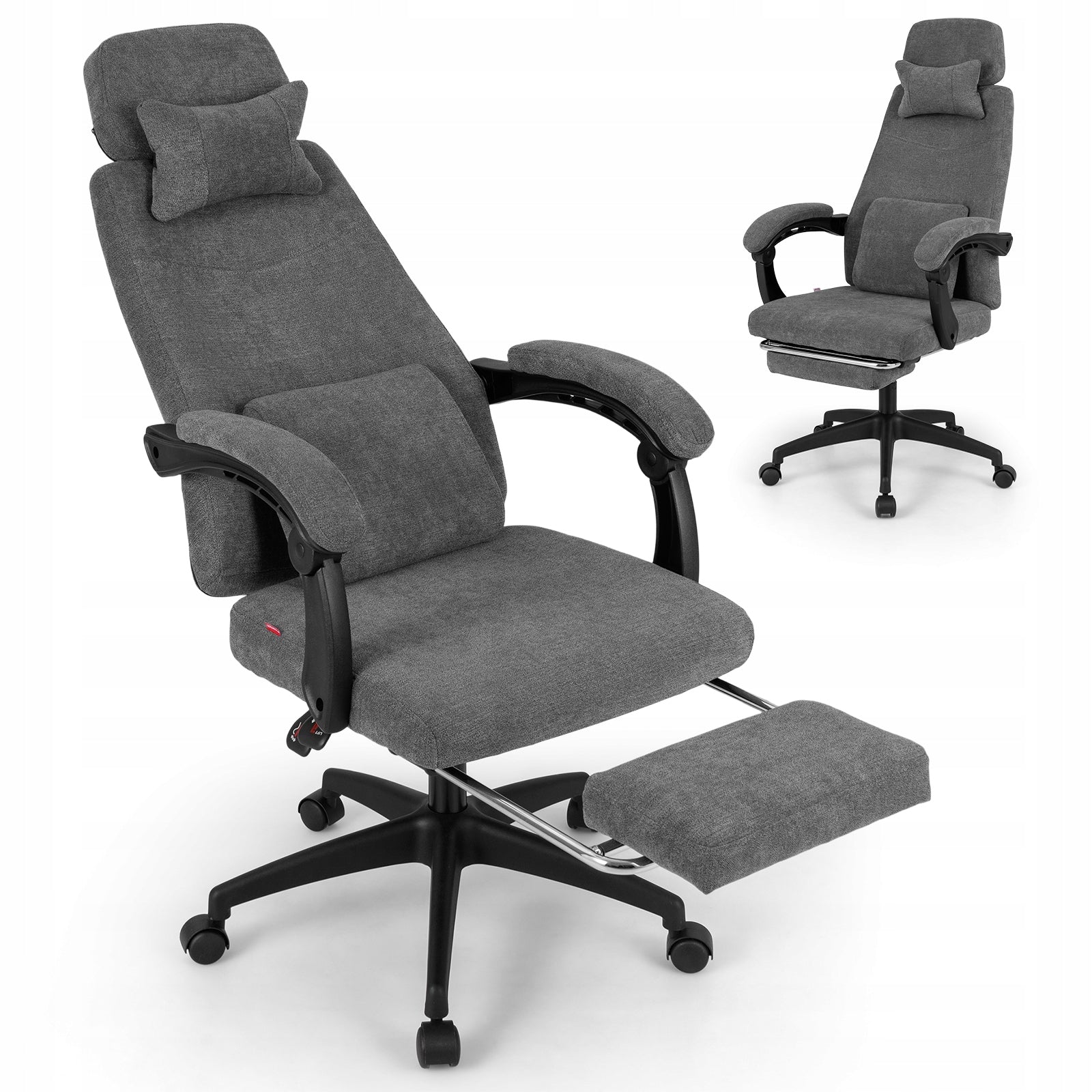 Ergonomic Office Chair with Retractable Footrest