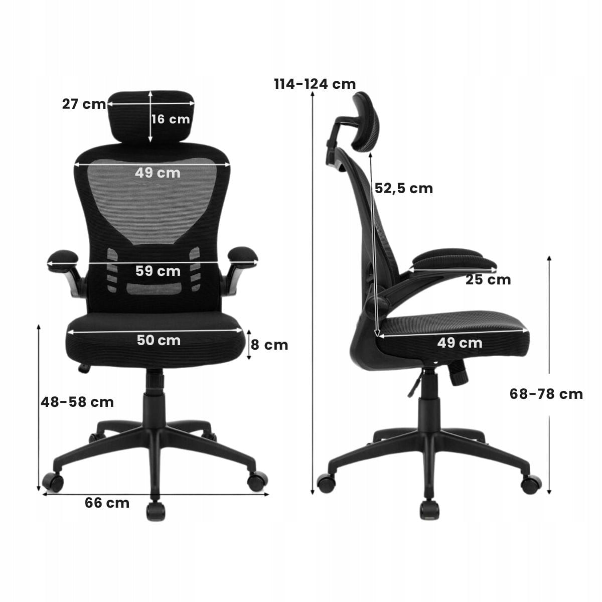 Ergonomic Office Chair with Rocking Function SWIVEL OFFICE CHAIR Packaging status original