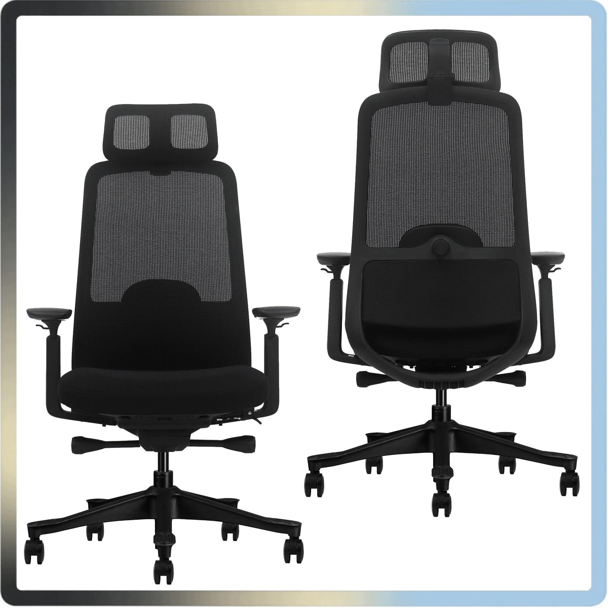 Ergonomic Office Gaming Chair Rotating 3D Adjustable V3 Premium Black Packaging status original