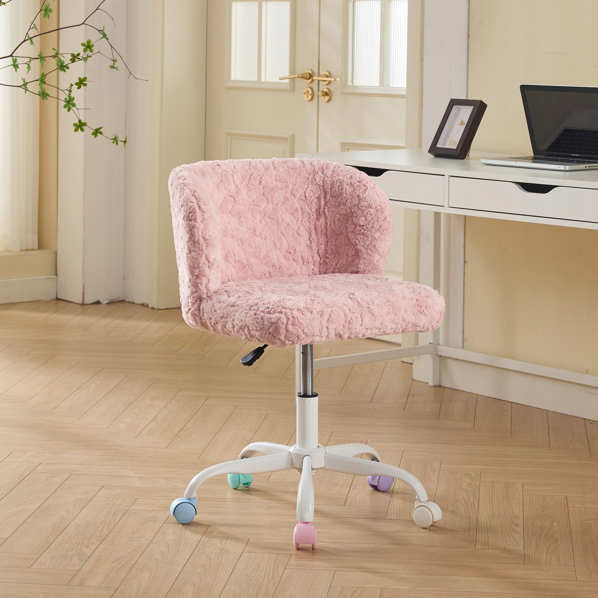 Ergonomic Pink Office Chair with 360 Swivel - 57x55x81 cm - Ideal for Home Office