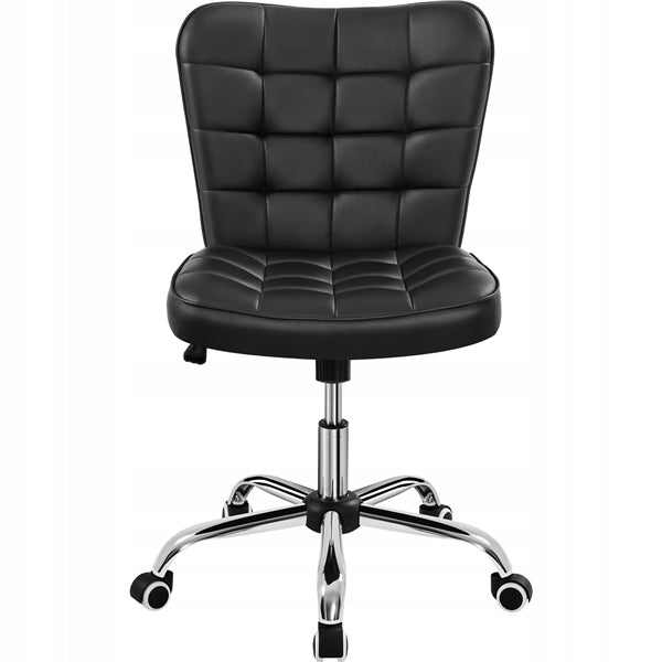 Ergonomic Swivel Chair, Adjustable Height, Wheels, Black