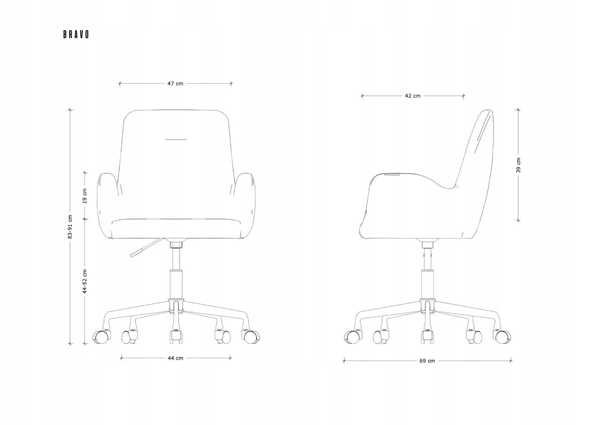 Ergonomic Swivel Chair BRAVO LF-11 Light Grey Chair for Office and Home Manufacturer code 9-218-LF-11