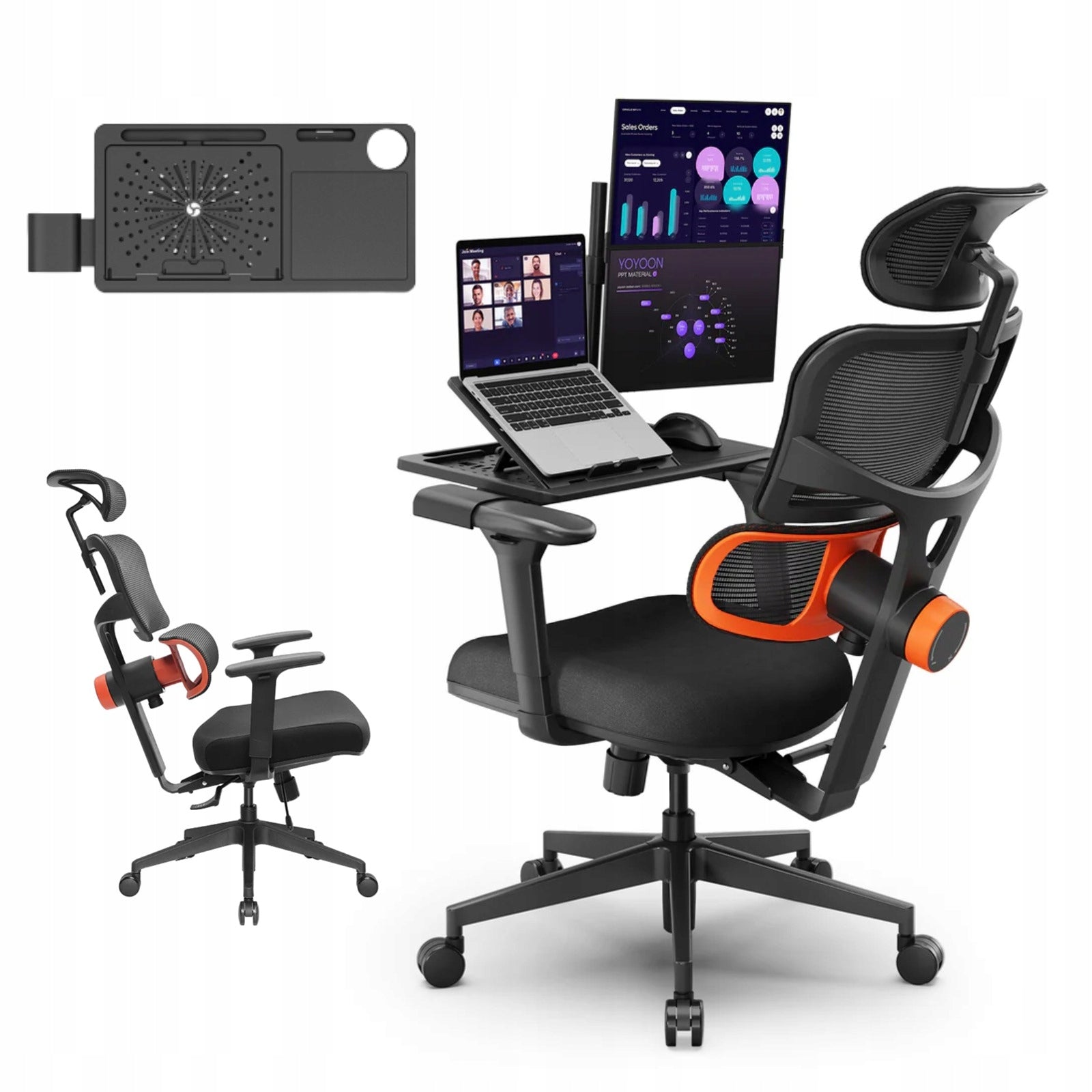 Ergonomic chair Newtral NT001 with worktop automatic support