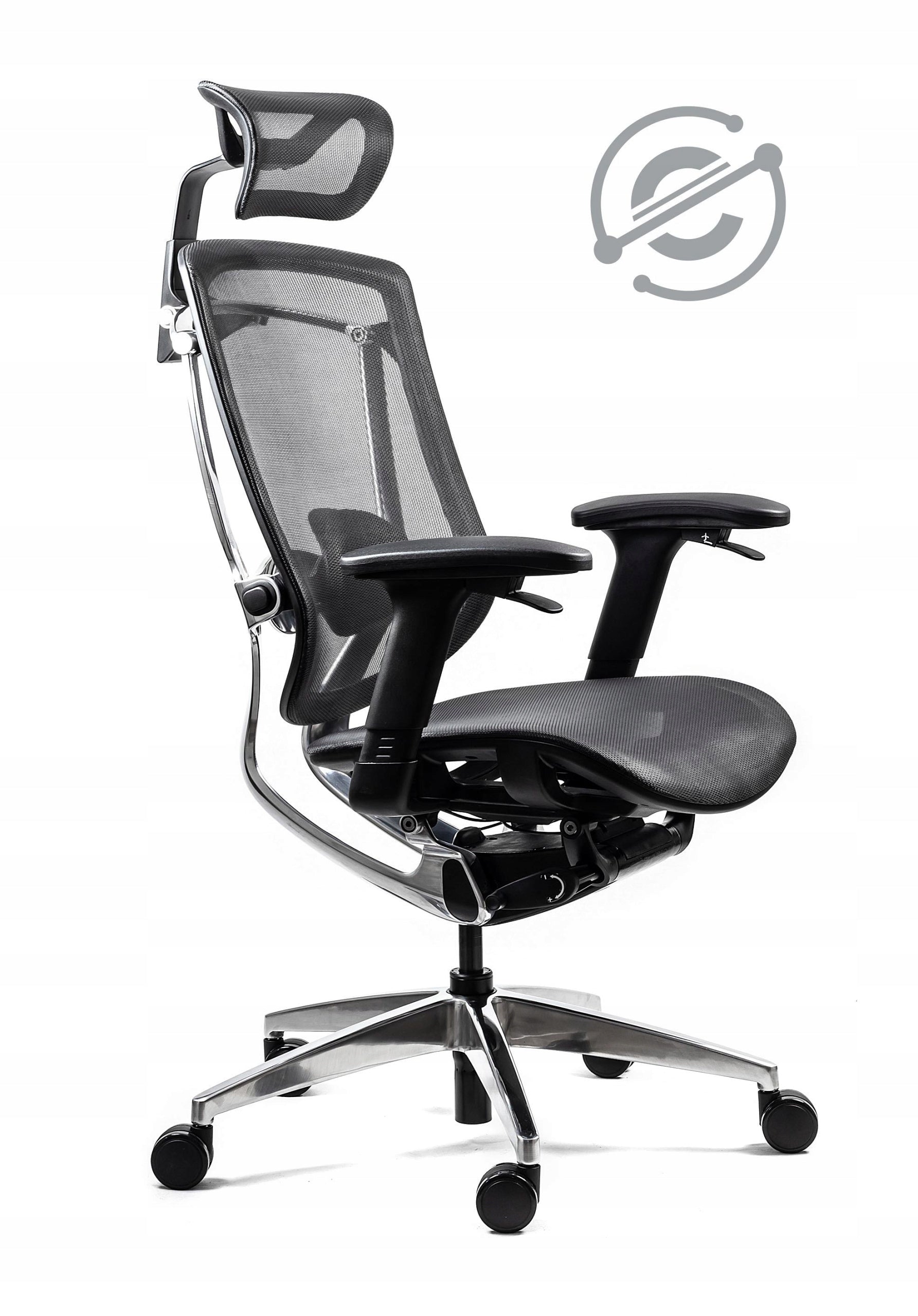 Ergonomic chair with full adjustment ERGOSTELLAR Black, meets health and safety requirements