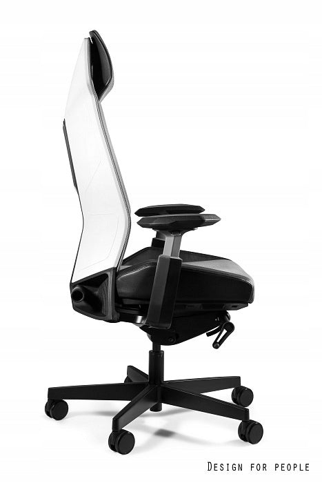 Ergonomic gaming chair RONIN Unique for the player white gray mesh Brand Unique