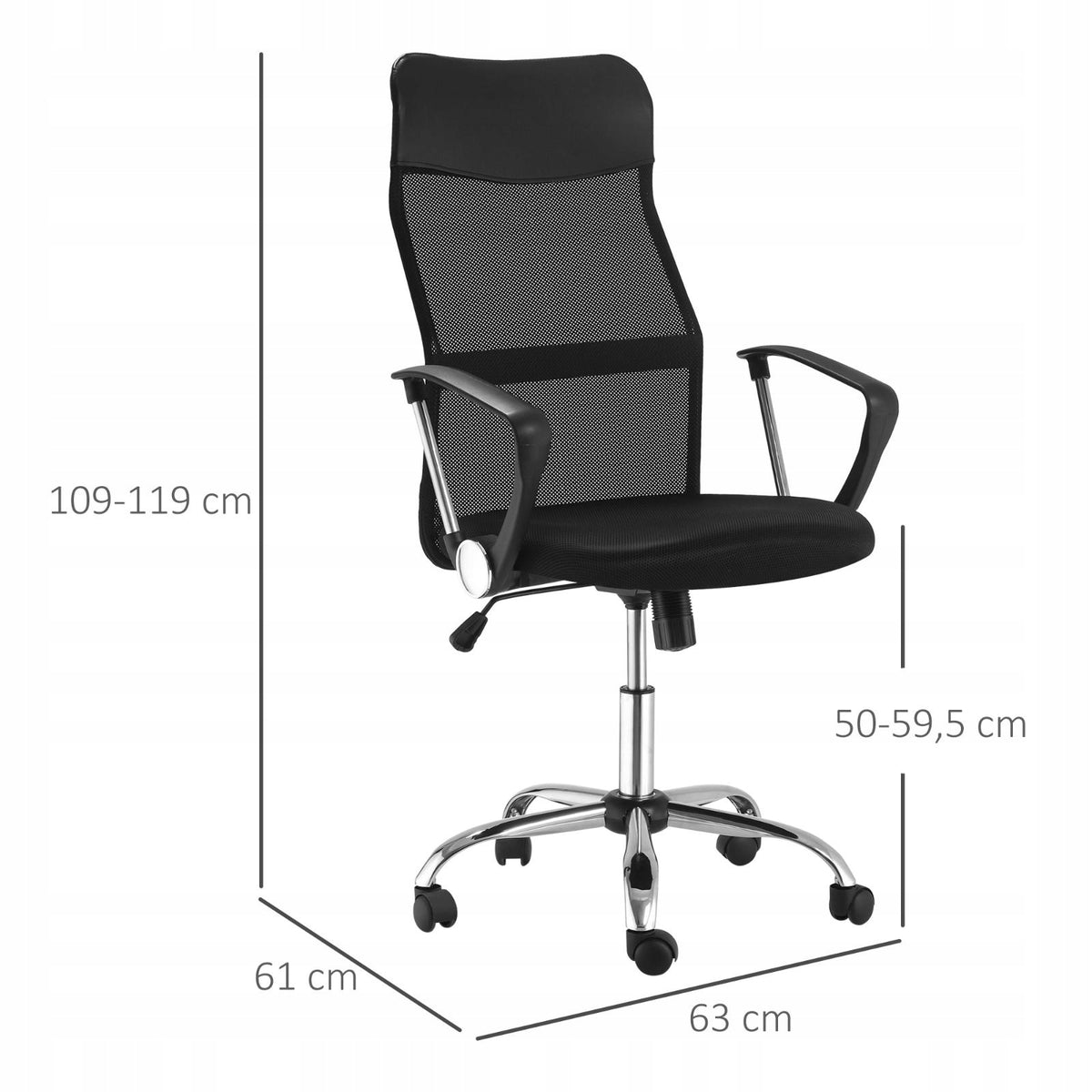 Ergonomic gaming office chair with rocking function, black Brand no brand