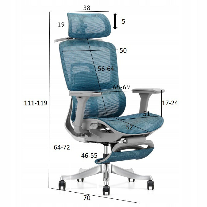 Ergonomic gaming office swivel chair 2310AG with footrest mesh EAN (GTIN) 5907052737838