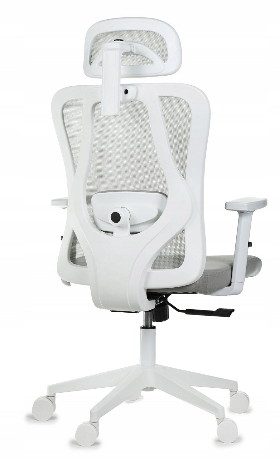 Ergonomic grey white office chair FXB002 adjustable health and safety armrests Manufacturer code FXB002