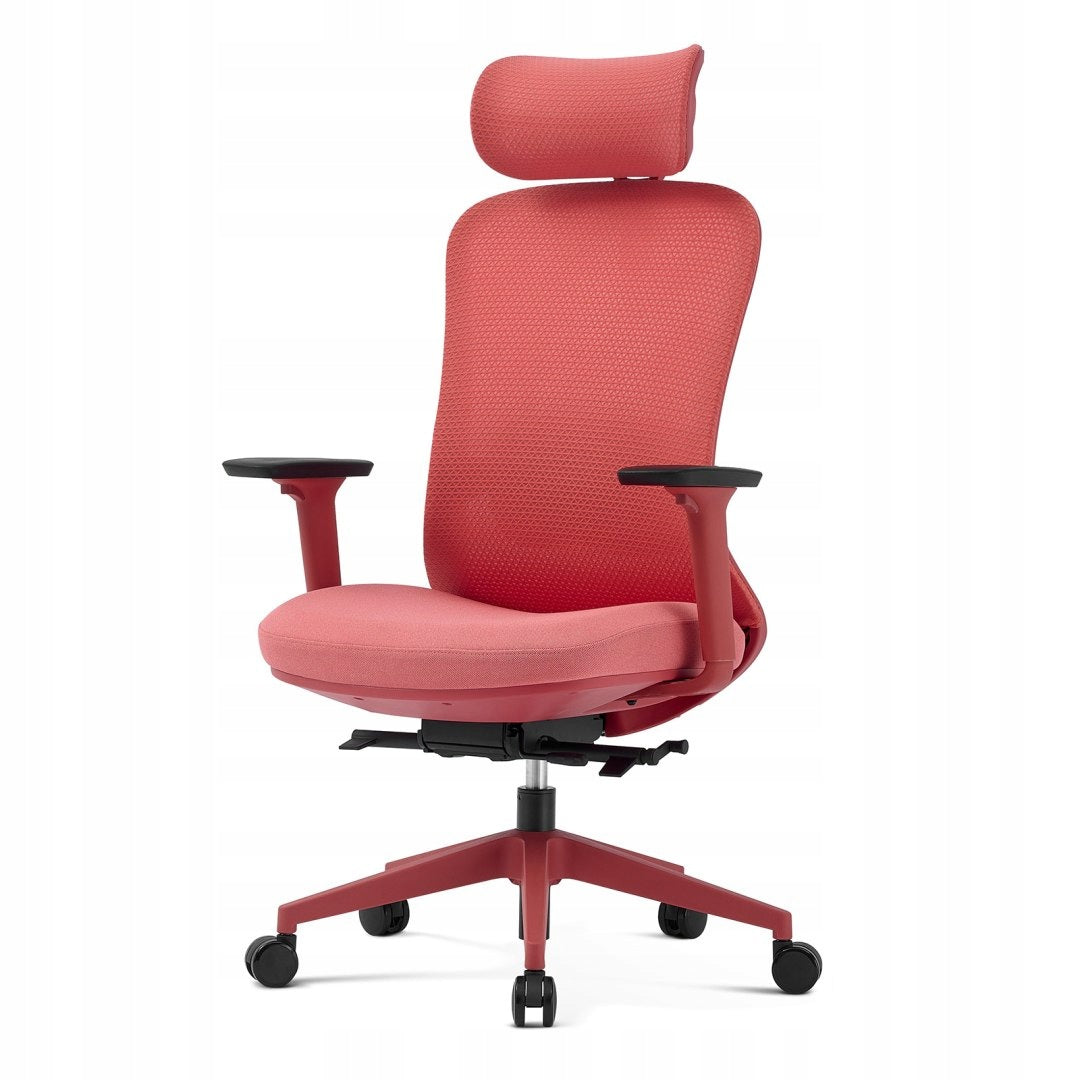 Ergonomic office chair ANGEL physio red with massage function