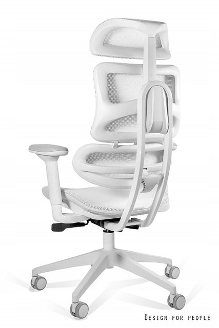 Ergonomic office chair ERGOTECH white frame in accordance with the EU directive Brand Unique