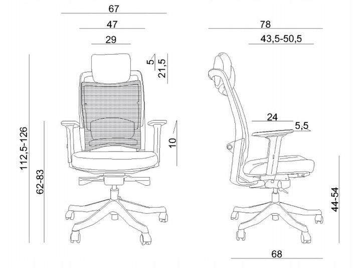 Ergonomic office chair Fulkrum - BL406 Cocoa Brand Unique