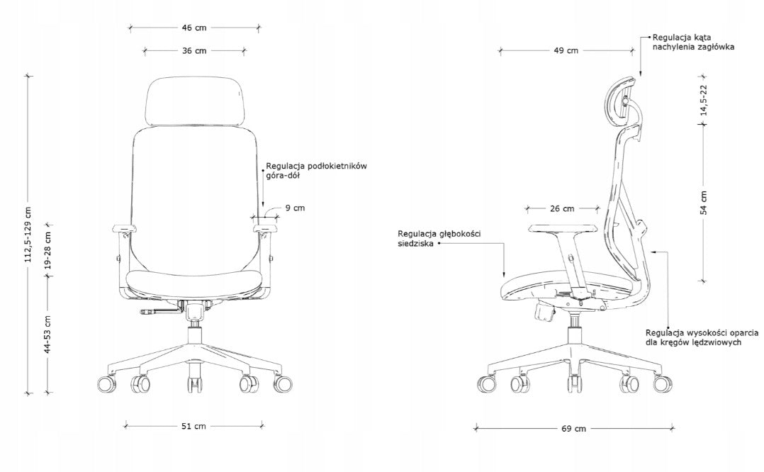 Ergonomic office chair HIT PU Grey – SYNCHRON Headrest Adjustment Brand Unique
