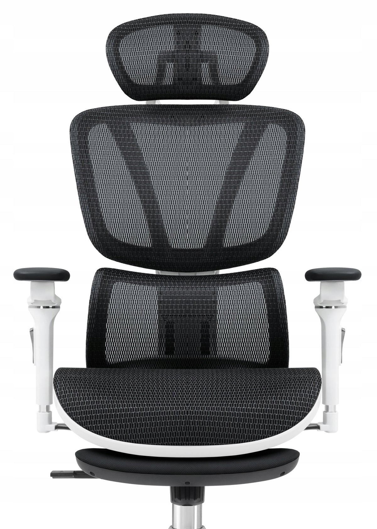 Ergonomic office chair Hell's Chair HC- 1044 Black White Fabric
