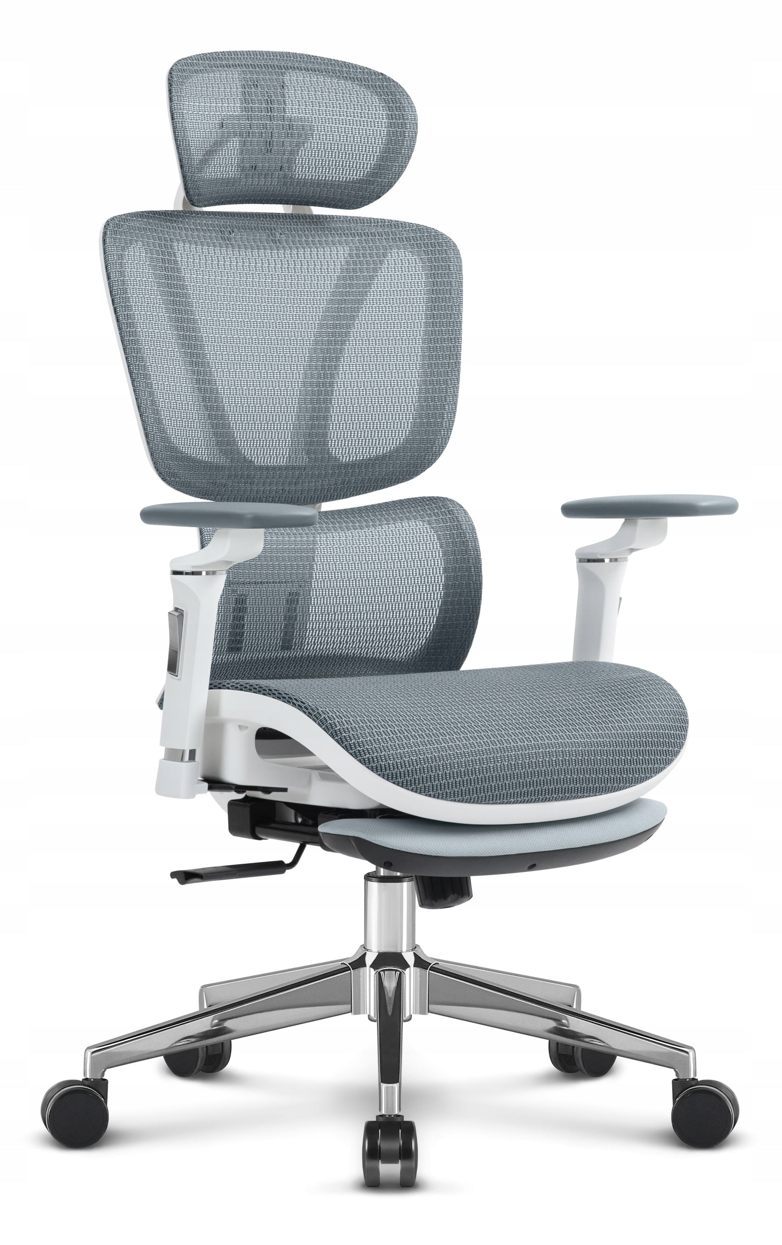 Ergonomic office chair Hell's Chair HC- 1044 Grey White Fabric Manufacturer code 5905496912958