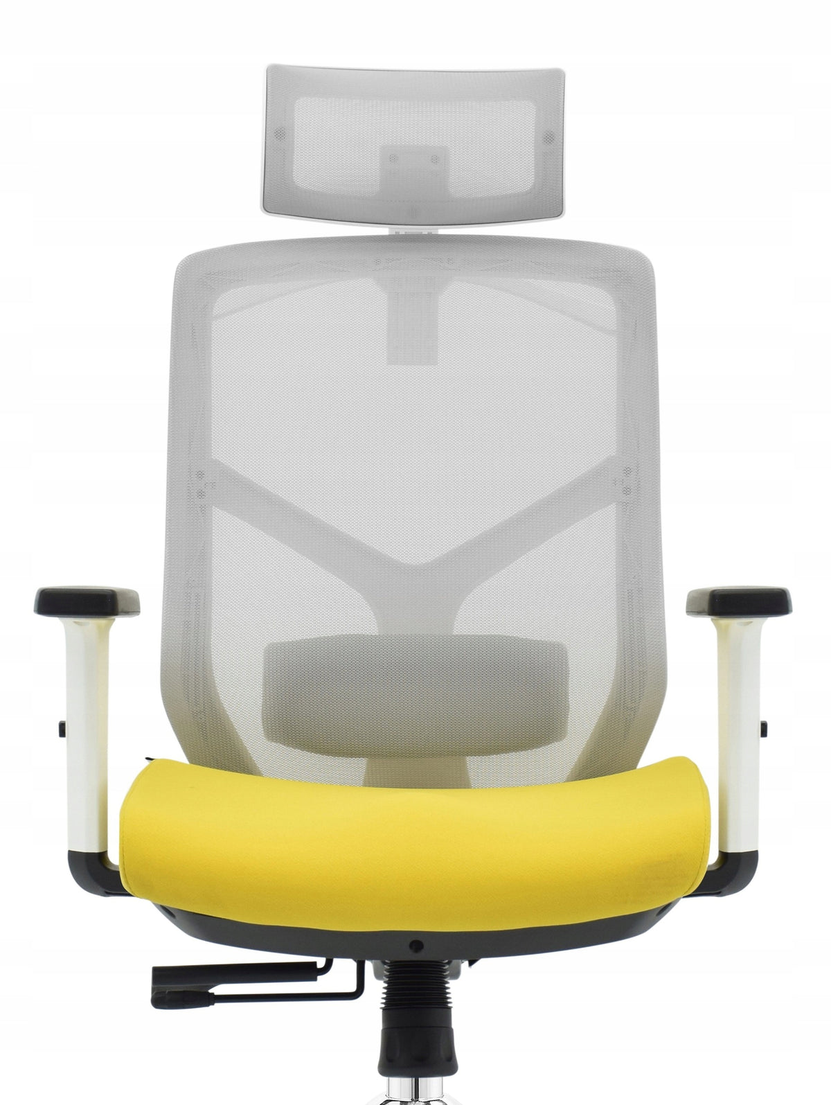 Ergonomic office chair Hell's Chair HC-1052 Plus Grey-yellow Fabric