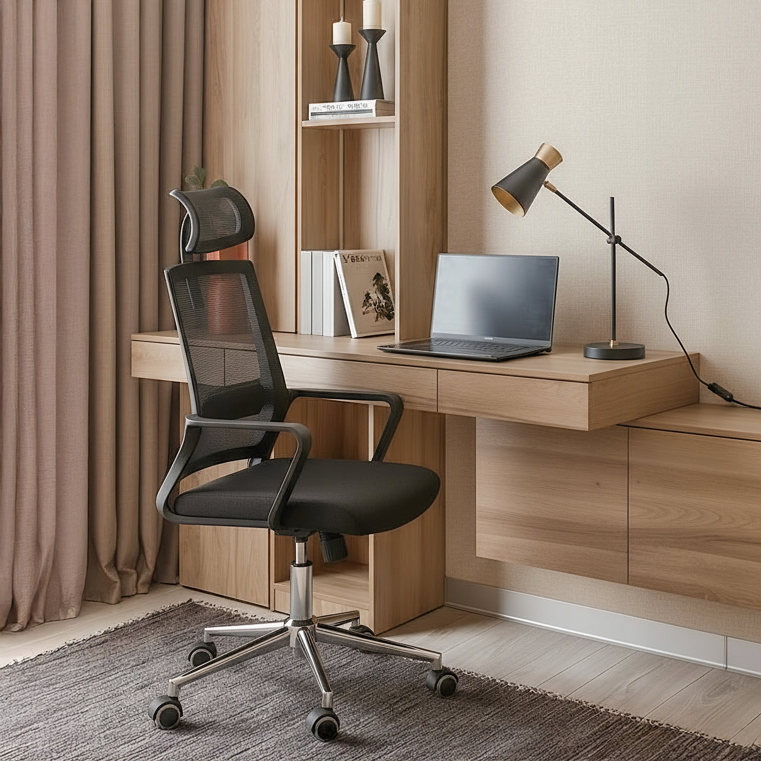 Ergonomic office chair MARK ADLER black swivel adjustable up to 130 kg Packaging status original