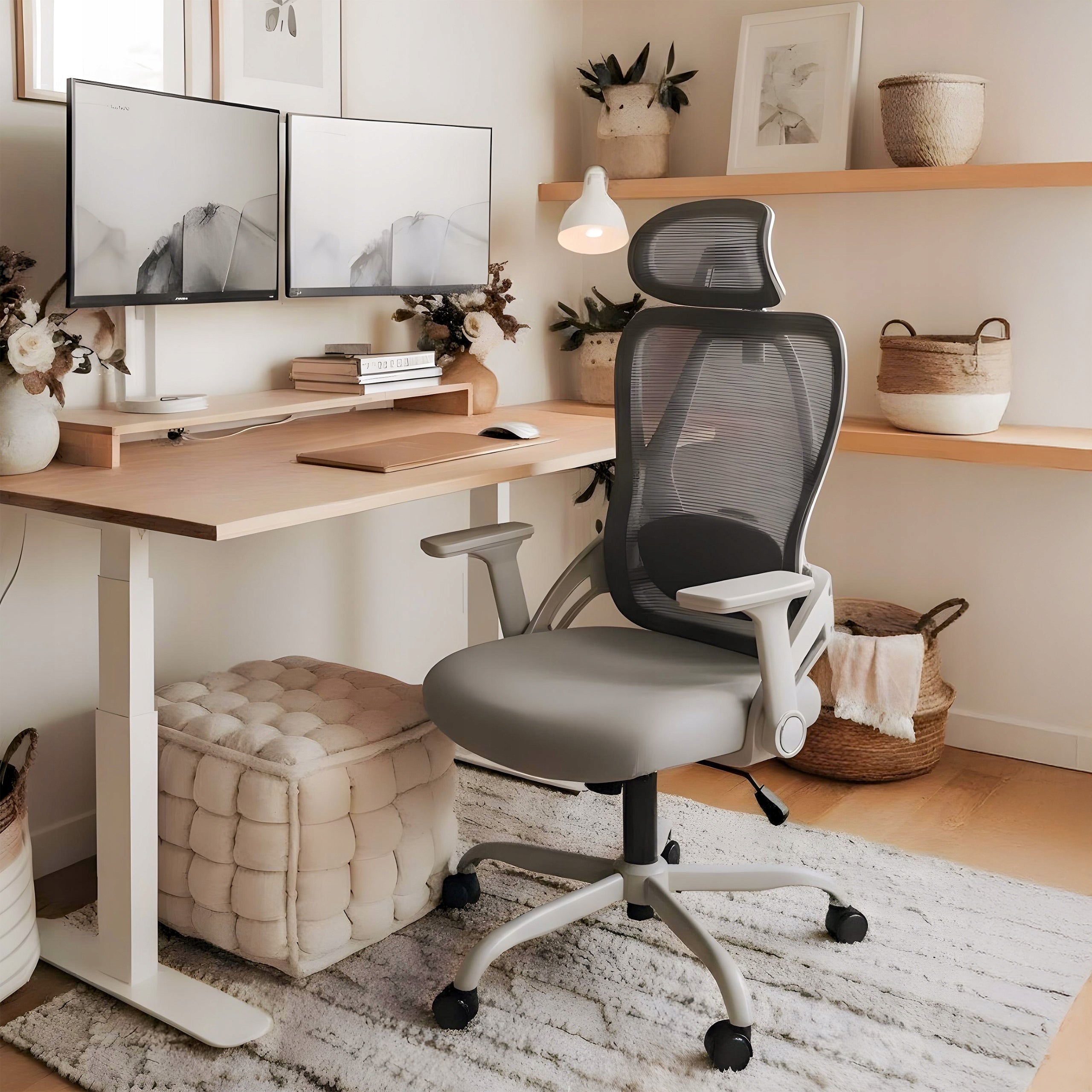 Ergonomic office chair MARK ADLER grey swivel rocking adjustable Packaging status original