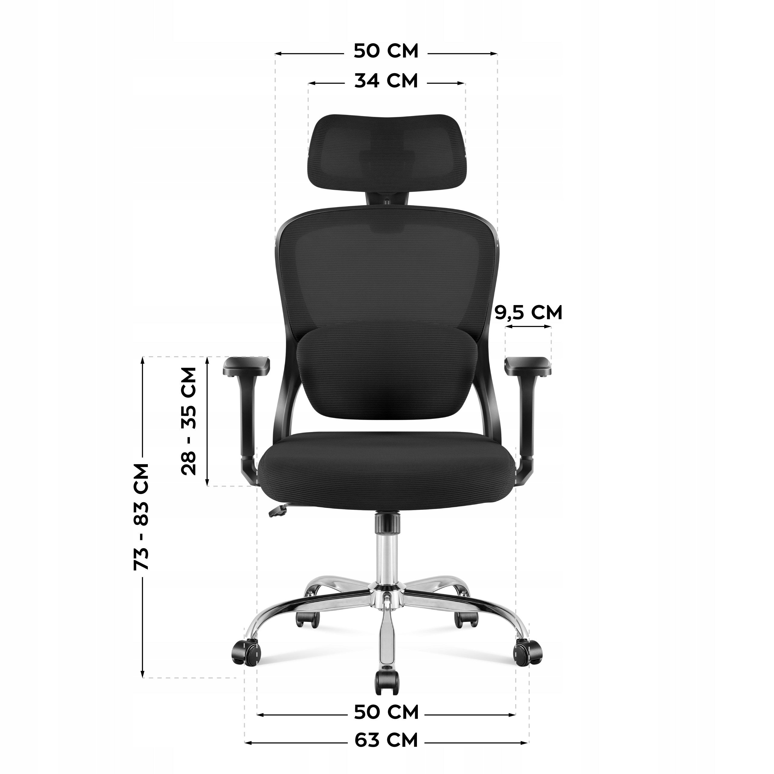 Ergonomic office chair Mark Adler Manager 3.2 Black adjustable Brand Markadler