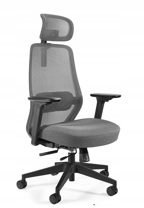 Ergonomic office chair SONIC grey - SYNCHRON, support safety net