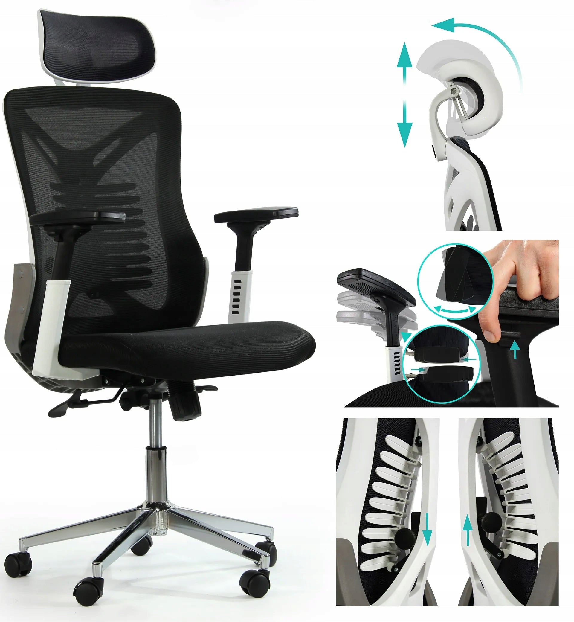 Ergonomic office chair Y2-1 lumbar support black EAN (GTIN) 5904280056557